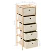 vidaXL Storage Rack Beige, Cedar Cedar Wood, Polypropylene Medium