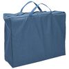 vidaXL Baby Playpen with Mattress Navy Blue Linen Fabric