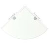 vidaXL Floating Shelf Clear Tempered Glass 13.8 in Wall mounting
