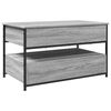 vidaXL Coffee Table Gray Sonoma 33.5"x19.7"x19.7" Engineered Wood and Metal