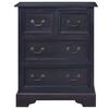 vidaXL Chest of Drawer Light Black Coffee Solid Mahogany Wood Medium