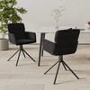 vidaXL Swivel Dining Chair Set of 2 Black