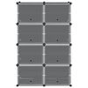 vidaXL Storage Cube Organizer Black Polypropylene Medium Modular