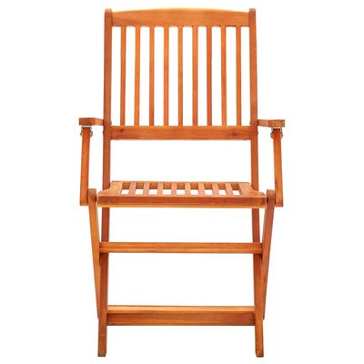 vidaXL Folding Patio Chairs 8 pcs Solid Eucalyptus Wood