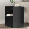 vidaXL Side Table Black Engineered wood Small Side Table Rectangular