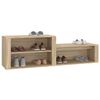 vidaXL Shoe Cabinet Sonoma Oak Engineered wood Standard Shoe Cabinet
