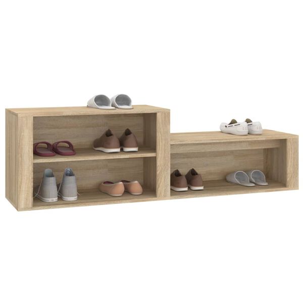 vidaXL Shoe Cabinet Sonoma Oak Engineered wood Standard Shoe Cabinet