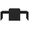 vidaXL Nesting Tables Black Oak 39.37 x 18.90 x 15.75 in