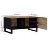 vidaXL Coffee Table Natural wood and black