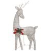 vidaXL Christmas Reindeer Family Set of 3 Gold Fabric, steel Large