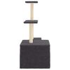 vidaXL Cat Tree Dark Grey Engineered wood, plush, sisal Medium Durable