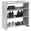 vidaXL Shoe Rack Concrete gray Engineered wood Slim Shoe Rack