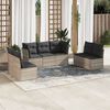 vidaXL Garden Sofa Set Light Grey, Dark Grey