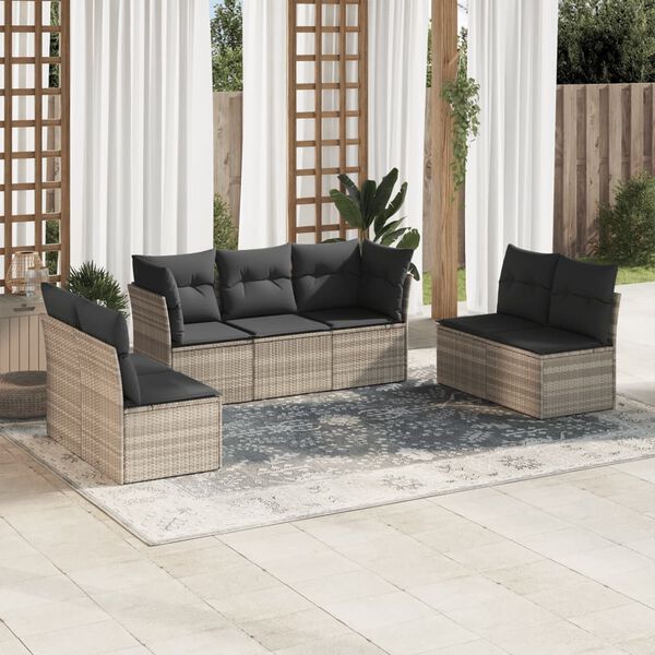 vidaXL Garden Sofa Set Light Grey, Dark Grey