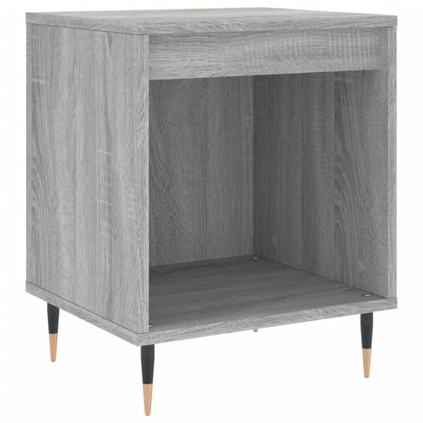 vidaXL Bedside Cabinet Set of 2 Grey Sonoma Engineered wood, metal