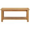 vidaXL Coffee Table Natural Oak Solid Oak Wood with MDF Oak Veneer