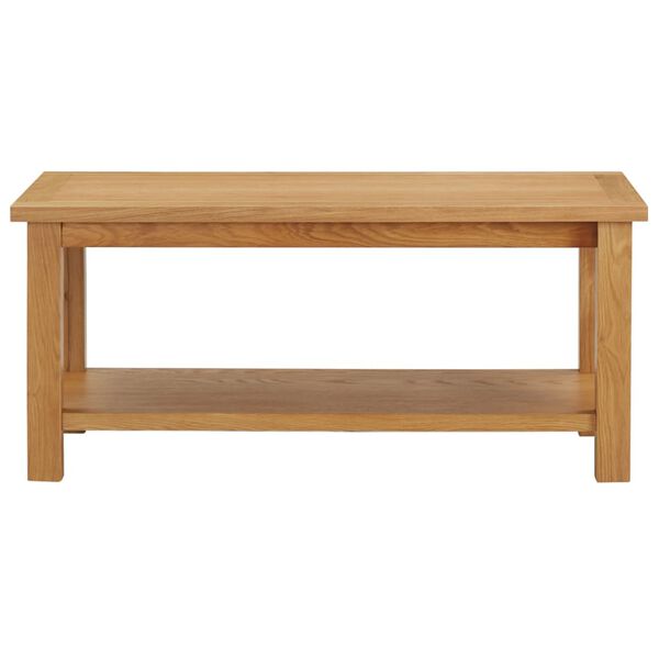 vidaXL Coffee Table Natural Oak Solid Oak Wood with MDF Oak Veneer