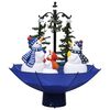 vidaXL Snowing Christmas Tree Blue, Green, White PVC, polyester and plastic