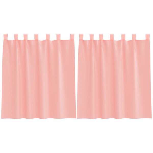 vidaXL Voile Curtains with Rod Pockets 2 pcs Pink