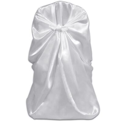 vidaXL Chair Cover for Wedding Banquet 12 pcs White