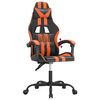 vidaXL Gaming Chair Black and Orange Faux Leather