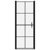 vidaXL Shower Door Tempered Glass 35.8"x76.8" Black