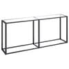 vidaXL Console Table Clear Tempered glass, Powder-coated steel