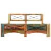 vidaXL Bed Frame Multicolor Solid reclaimed wood 55.1x78.7 in