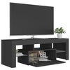 vidaXL TV Stand with LED Lights Gray 47.2"x13.8"x15.7"