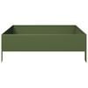 vidaXL Garden Raised Bed Olive green Steel Medium Decorative Inlays