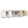 vidaXL TV Cabinet White Solid Pine Wood TV Cabinet Rectangular Modern