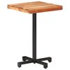 vidaXL Bistro Table Natural wood, Black Solid Acacia wood, Iron Compact