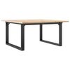 vidaXL Coffee Table O-Frame 35.4"x35.4"x17.7" Solid Wood Pine and Steel