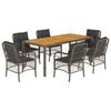 vidaXL Garden Dining Set Grey