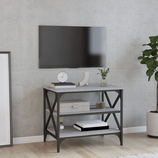 vidaXL TV Cabinet Grey Sonoma Engineered Wood 23.6 x 15.7 x 19.7 in