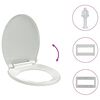 vidaXL Soft-close Toilet Seat White Oval