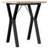vidaXL Dining Table Natural wood and black