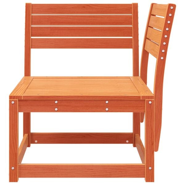 vidaXL Garden Sofa Wax Brown Solid Pine Wood Single Modular