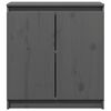 vidaXL Side Cabinet Gray Solid Pinewood Compact Side Cabinet