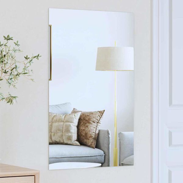 vidaXL Wall Mirror Rectangular 19.69 x 31.50 in Tempered Glass