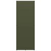 vidaXL Firewood Rack Olive Green 15.7x11.8x31.5" Cold-rolled steel