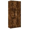 vidaXL Storage Cabinet Smoked Oak Engineered Wood Tall Storage Cabinet