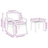 vidaXL Bistro Set 3 pcs Brown 23.43 x 27.76 x 28.54 in Polyester