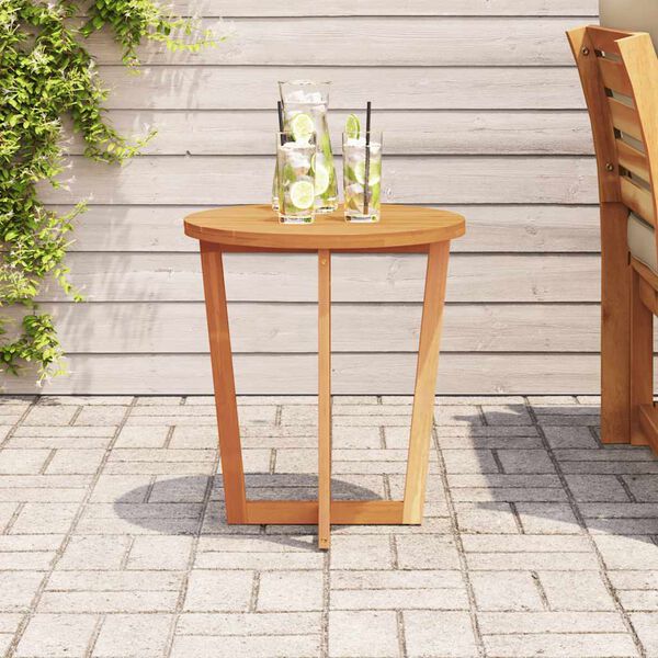 vidaXL Patio Side Table Round Ø21.7x23.6" Solid Wood Acacia