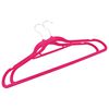vidaXL Hanger Set of 20 Pink ABC plastic, zinc alloy, velvet Standard