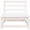 vidaXL Wooden Middle Sofa White Solid pinewood Compact Modular