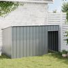 vidaXL Dog House Anthracite Galvanized Steel 77.2 x 35.8 x 43.3 in