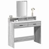vidaXL Dressing Table with Drawer Grey Sonoma 39.37 x 16.14 x 55.12 in