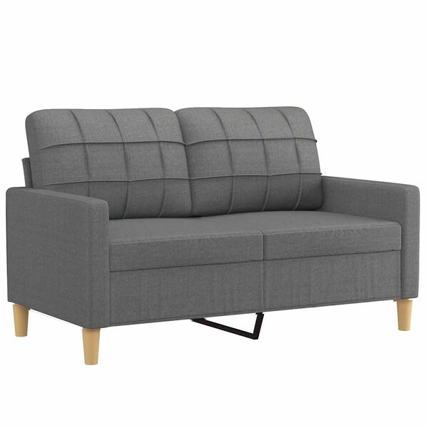 vidaXL 2-seater Sofa Dark grey Fabric (100% polyester), metal, textilene