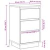 vidaXL Bedside Cabinet Grey 15.35 x 13.58 x 25.59 in Engineered wood